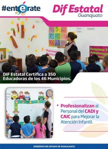 350 EDUCADORES SERÁN CERTIFICADOS CON DIF GUANAJUATO