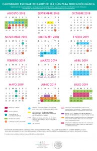 CALENDARIO ESCOLAR 2018 -2019